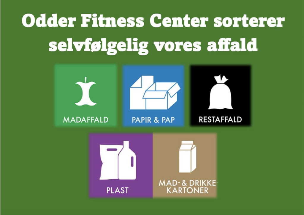 odder fitnesscenter sorterer vores skrald